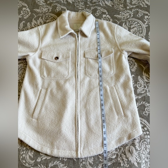 Joie Cream soft buclee zip up coat Jacket NWOT medium - Picture 8 of 8